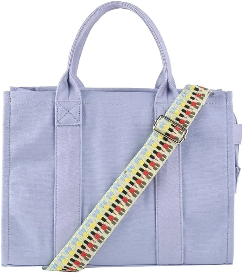 Canvas Tote Bag for Women Large Capacity Crossbody Top Handle Handbags Messenger Shoulder Purse