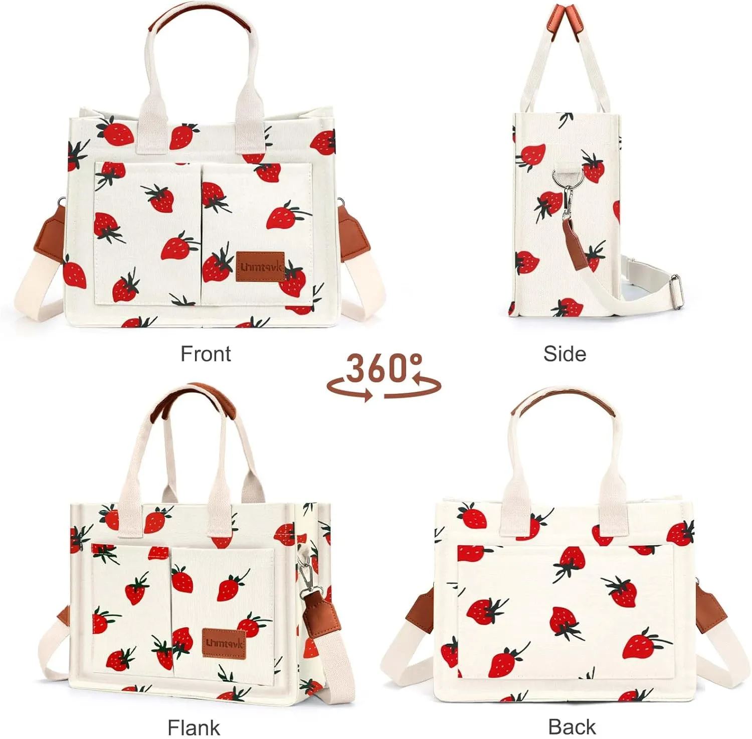 Canvas Tote Bag for Women, Large Work Purses Bible Tote