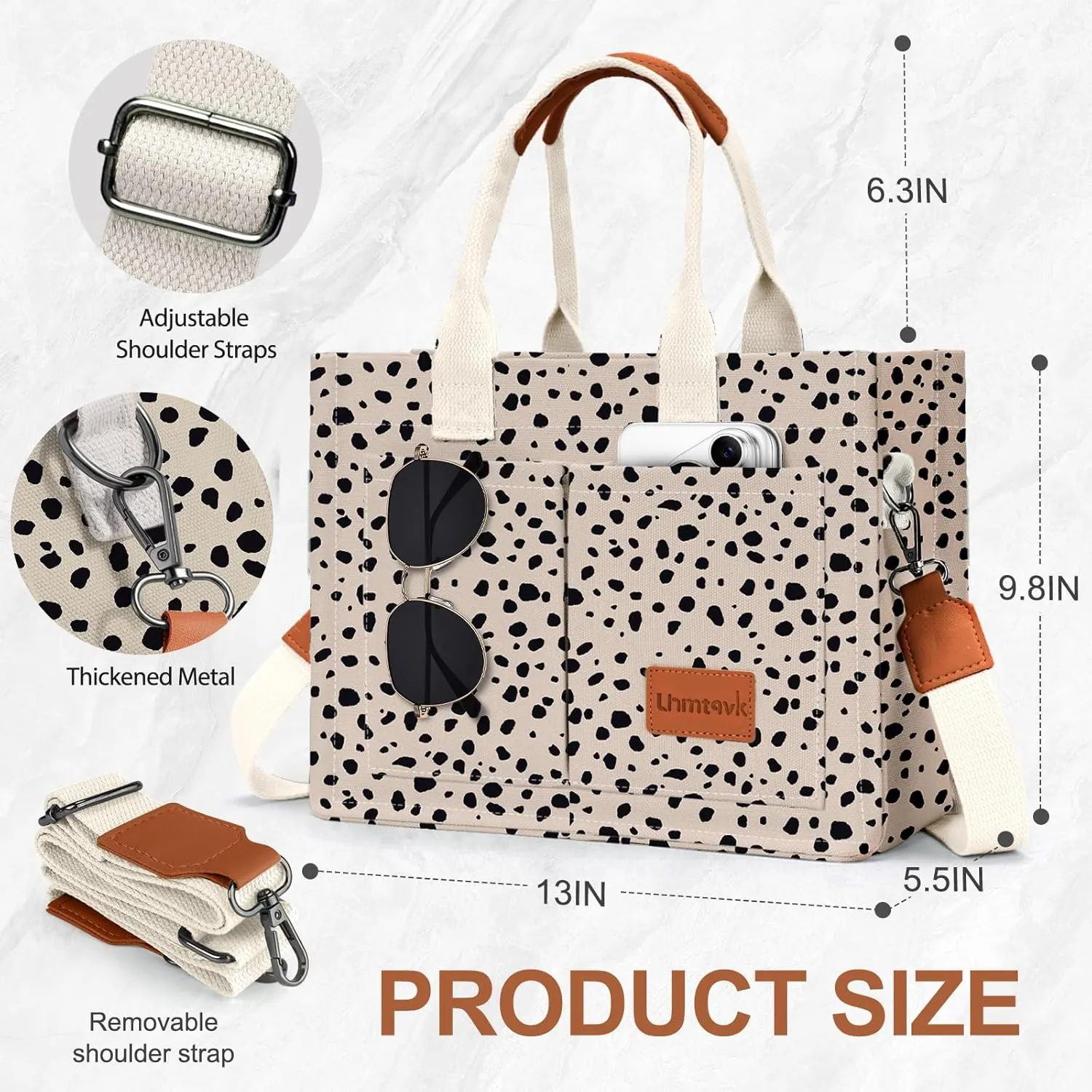 Canvas Tote Bag for Women, Large Work Purses Bible Tote