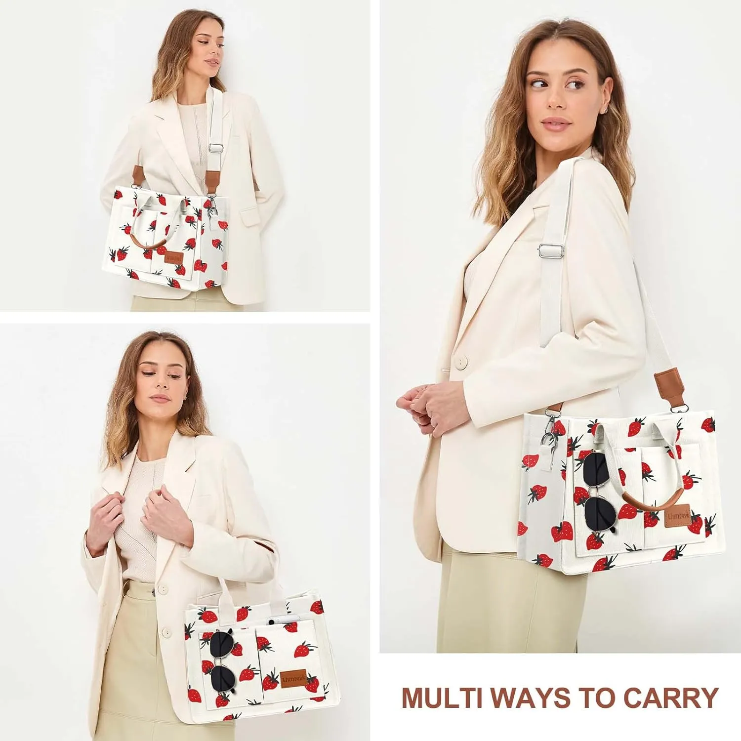 Canvas Tote Bag for Women, Large Work Purses Bible Tote
