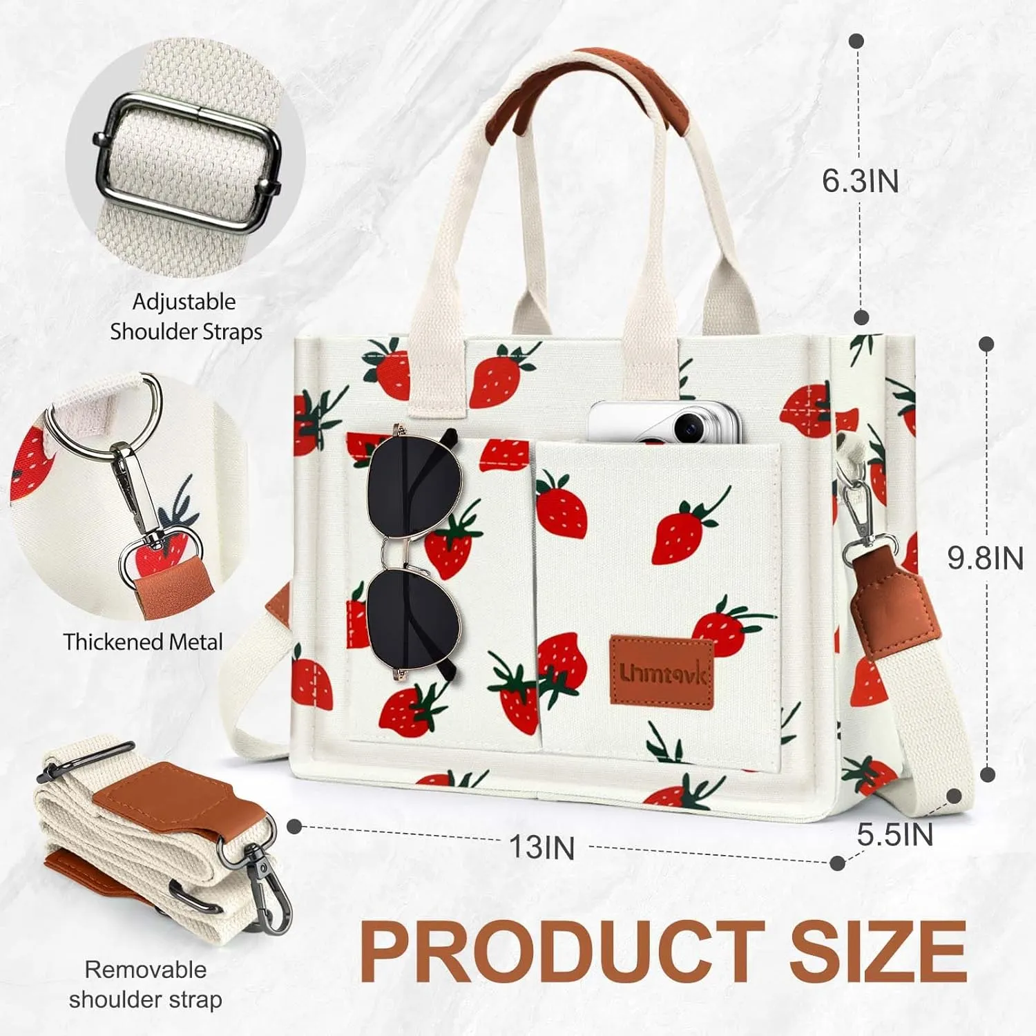 Canvas Tote Bag for Women, Large Work Purses Bible Tote