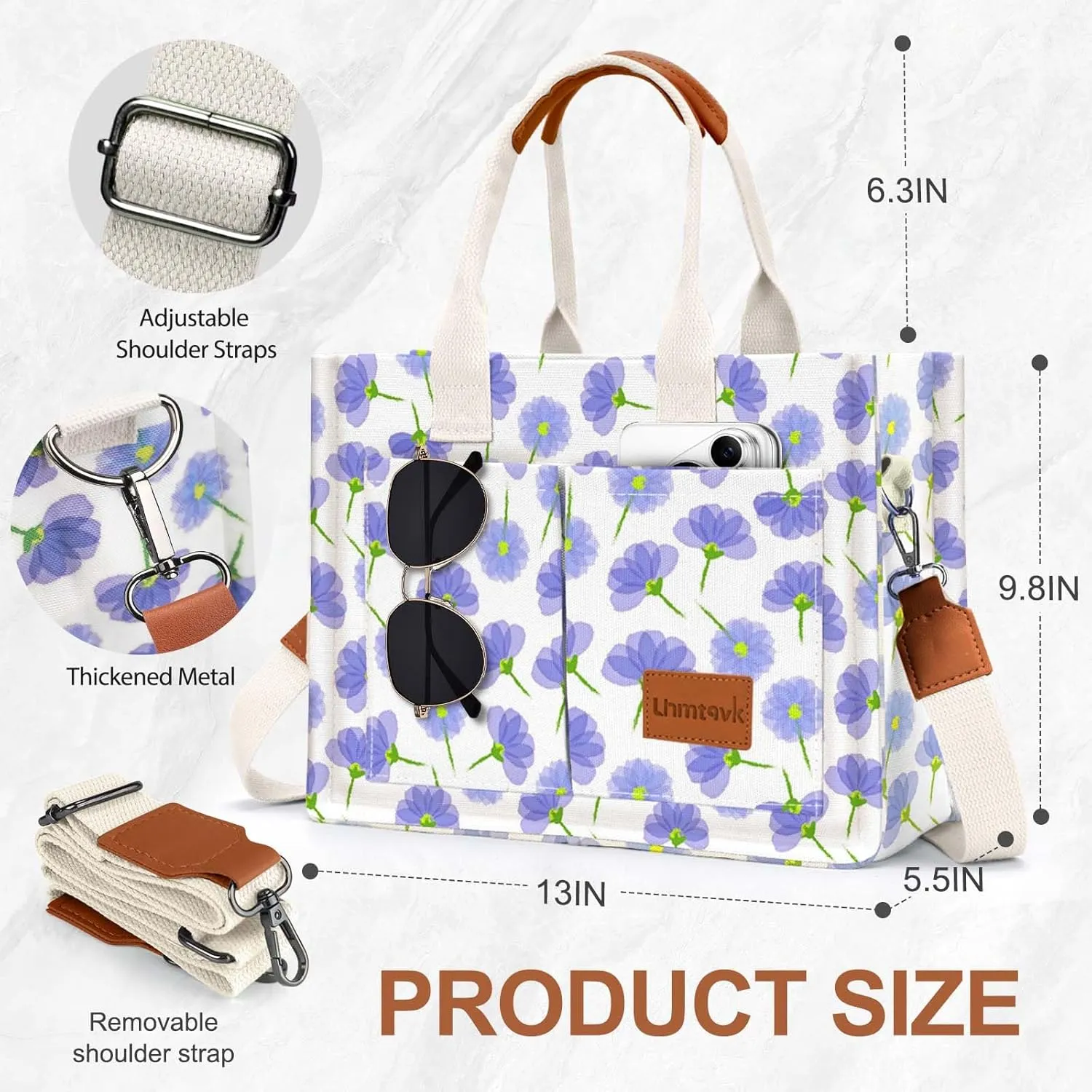 Canvas Tote Bag for Women, Large Work Purses Bible Tote