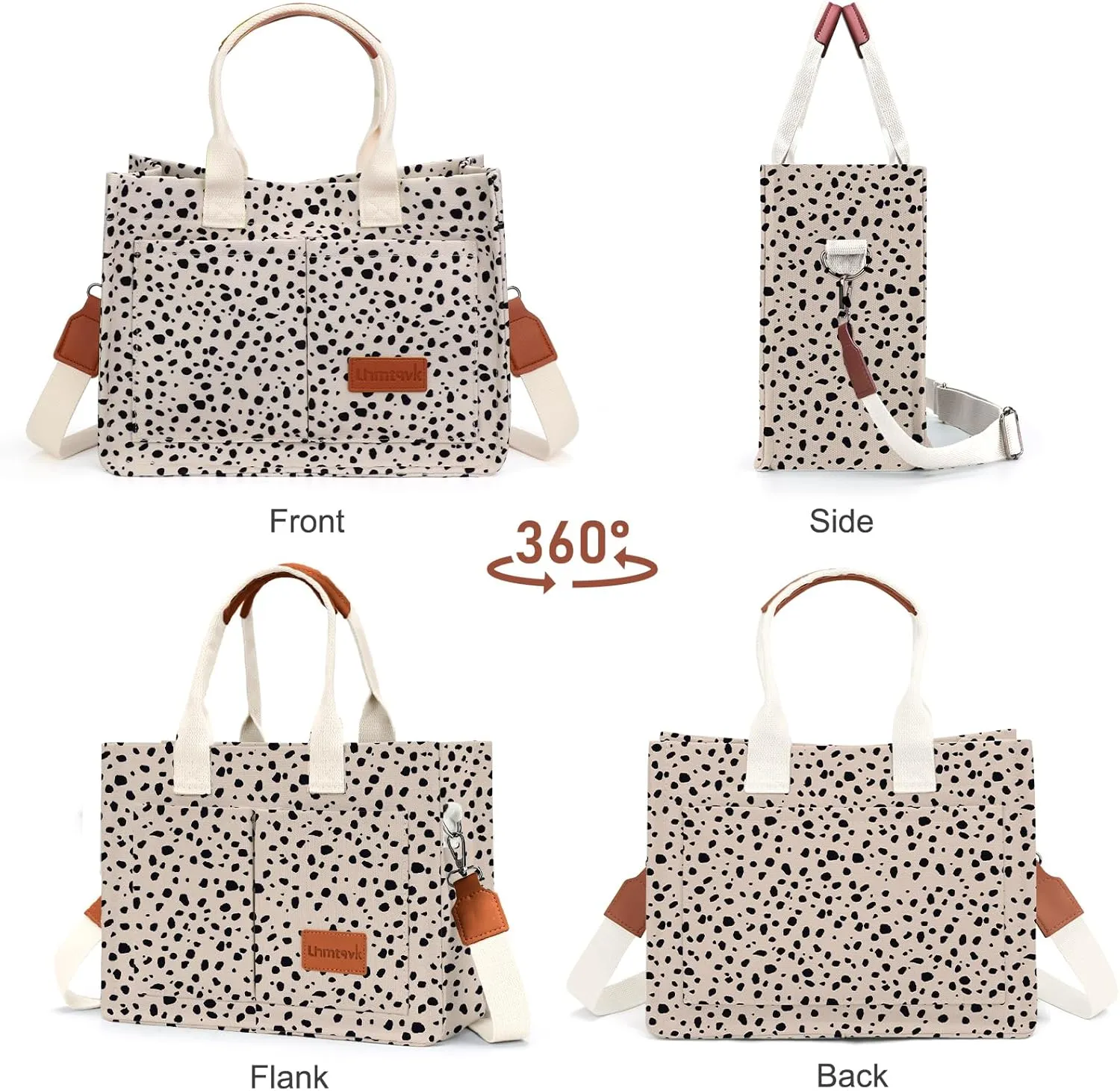 Canvas Tote Bag for Women, Large Work Purses Bible Tote