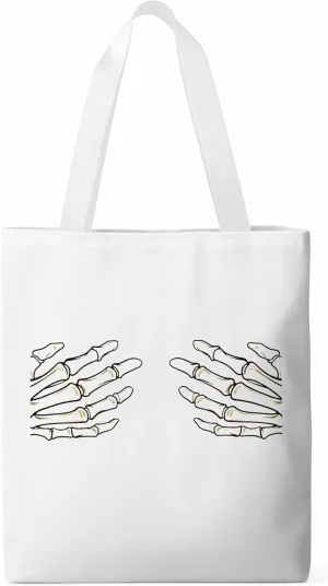 Canvas Tote Bag, Skulls Hands patterned Canvas Tote Handbags for Women Shoulder Bag,