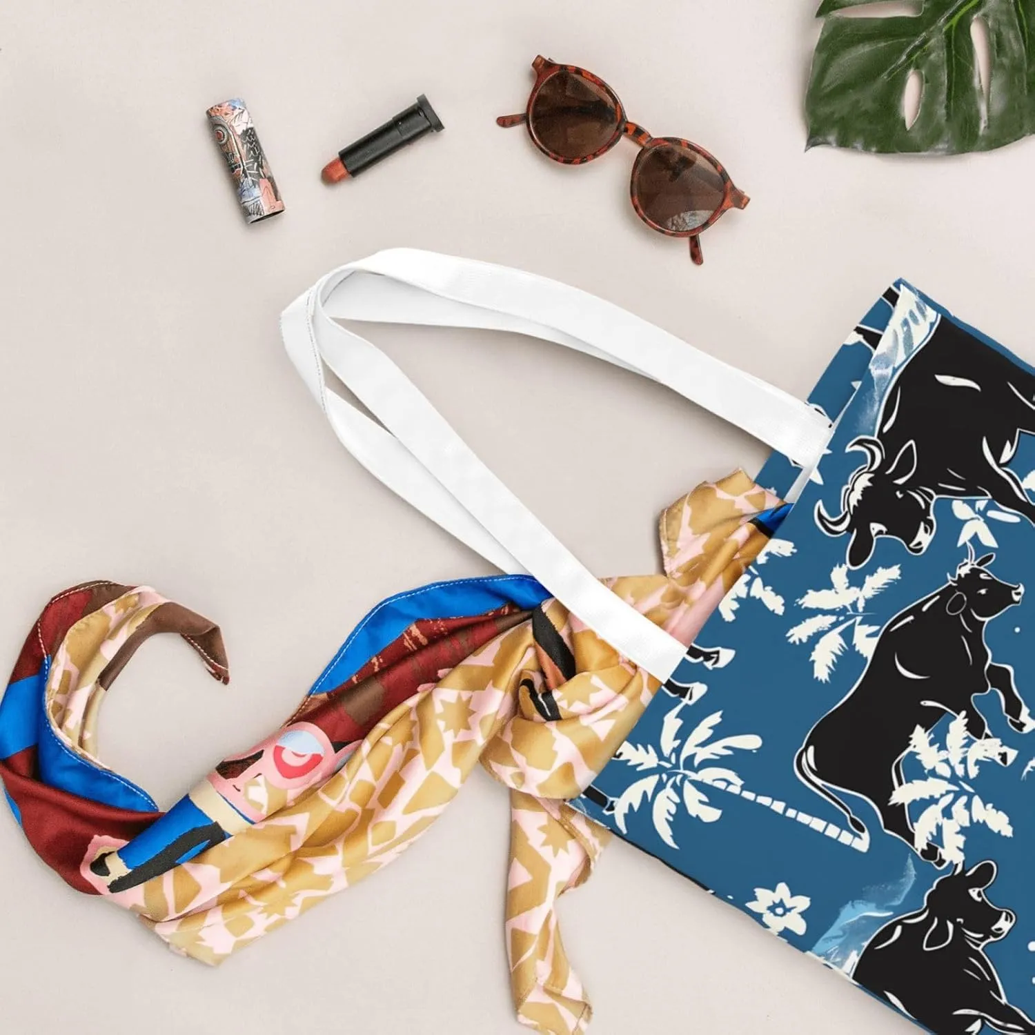 Canvas Tote Bag Women Casual Shoulder Bag Reusable Multipurpose Grocery Bag