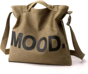 Canvas Tote Bag,Crossbody Shoulder Tote Bag for Women and Men Zipper Messenger Bag Travel Shoulder Bags Handbags