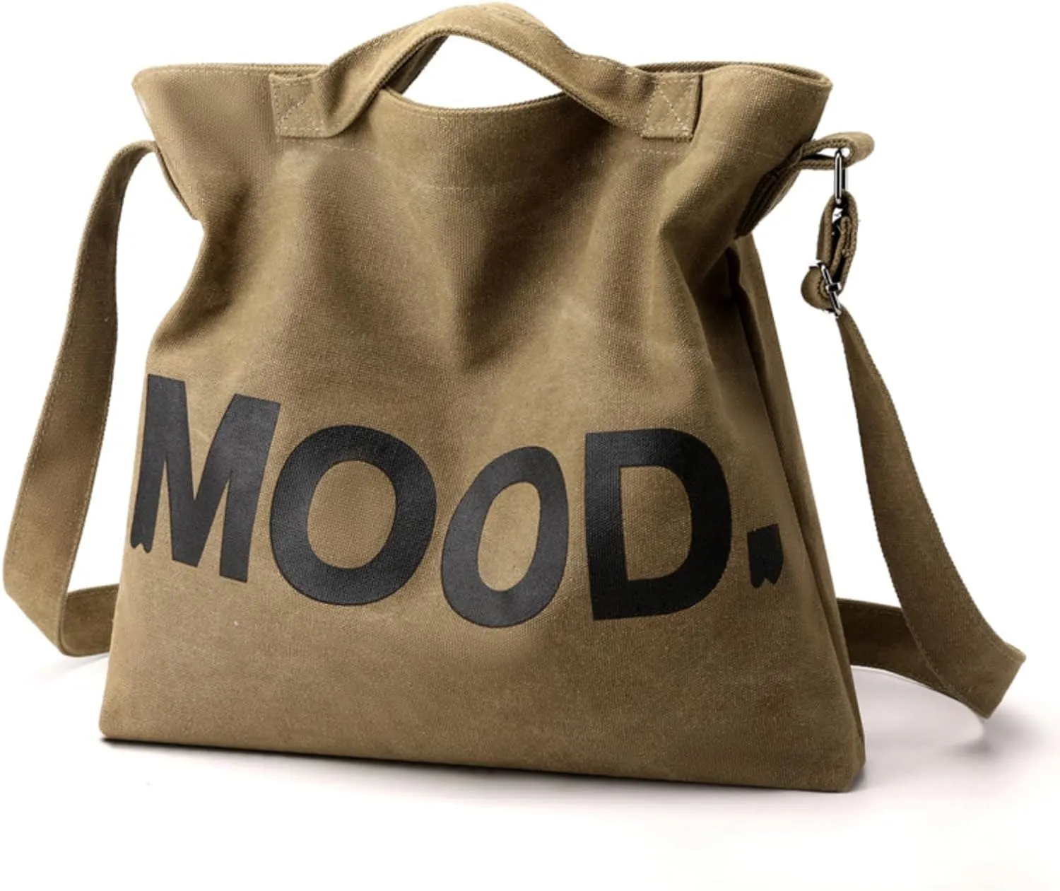 Canvas Tote Bag,Crossbody Shoulder Tote Bag for Women and Men Zipper Messenger Bag Travel Shoulder Bags Handbags