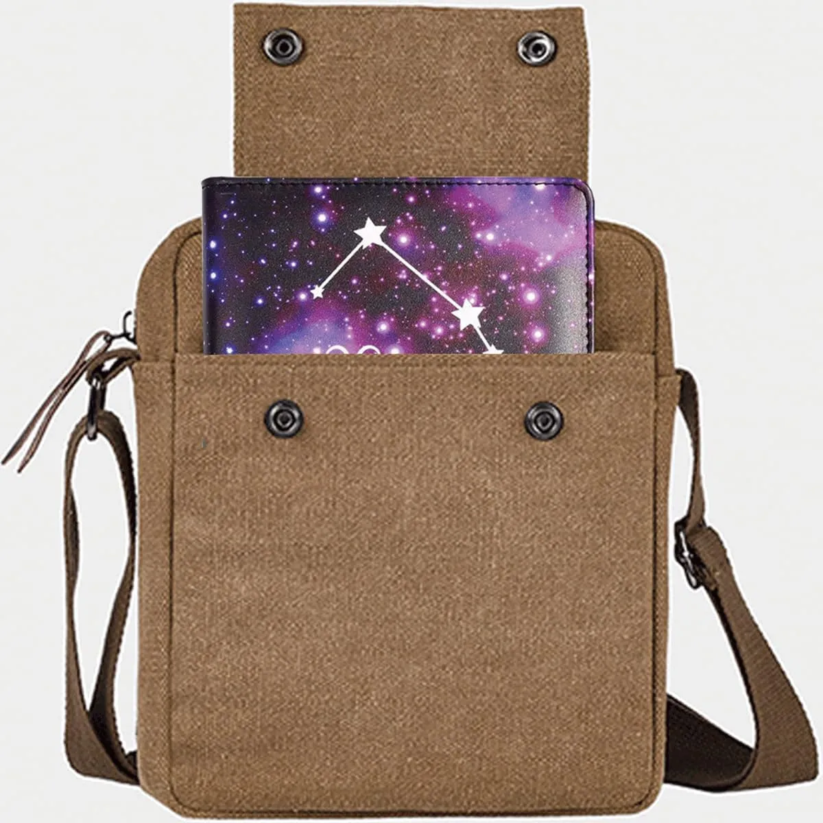 Canvas Vintage Messenger Bag Mini Crossbody Bag Shoulder Bag for Men, Small Messenger Satchel Bag Purse for Women