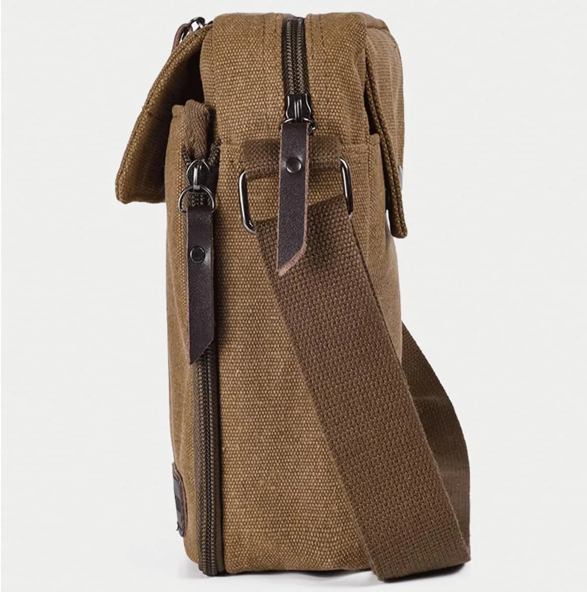 Canvas Vintage Messenger Bag Mini Crossbody Bag Shoulder Bag for Men, Small Messenger Satchel Bag Purse for Women