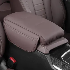 Car Center Console Armrest Cover for Chevrolet Suburban/GMC Yukon XL 2021 2022 2023 2024, Arm Rest Cover for Car with 2 Storage Bags, Auto Center Console Cover Car Armrest Box Pad,C Coffee