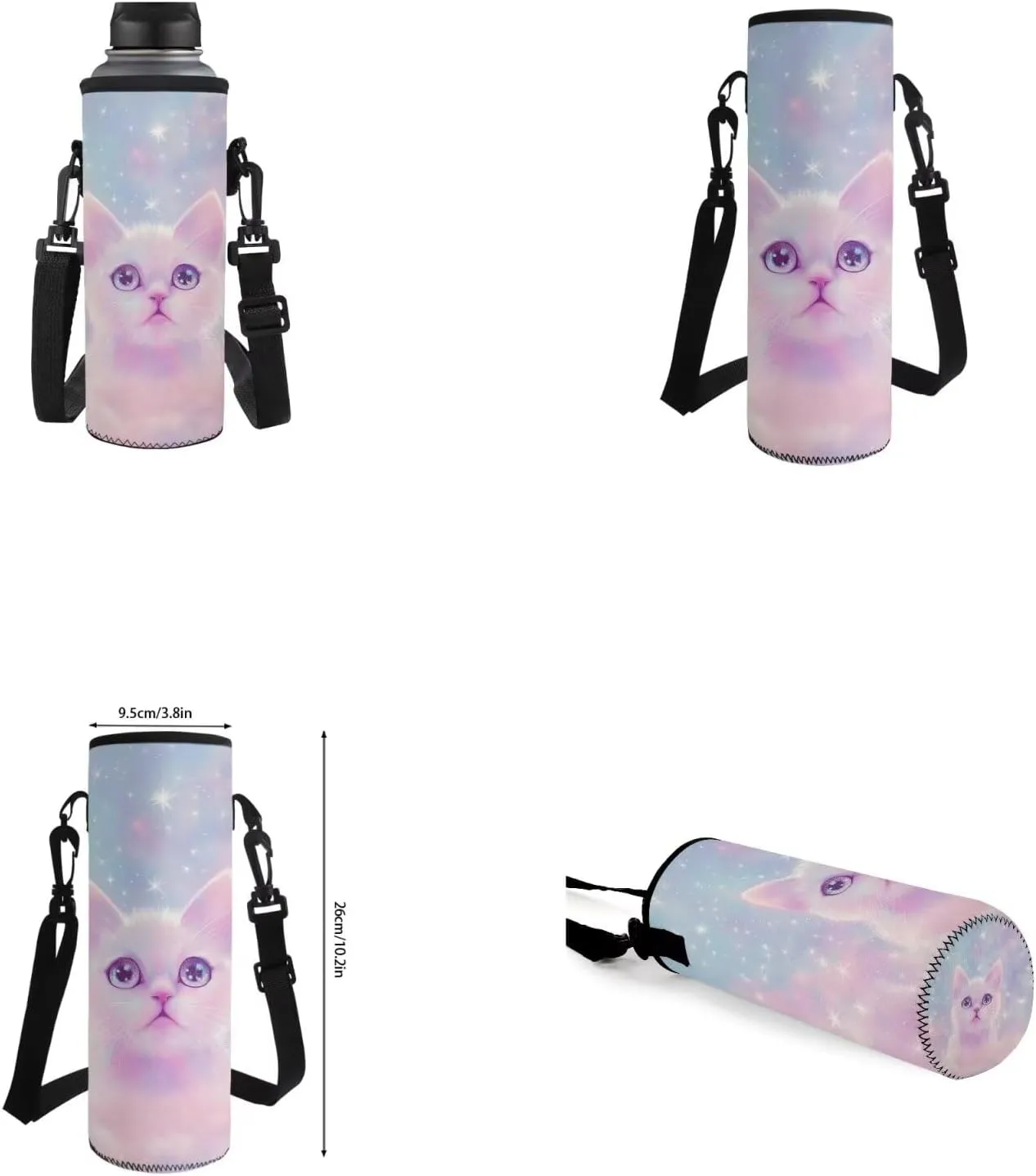 Cartoon Cat Backpack with Lunch Compartment for Girl 5th Grade Fashion Casual School Backpack for Girls 8-10 with Lunch Bag for Middle School High School