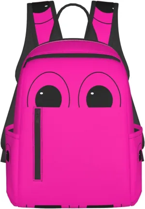 Cartoon Eyes Casual Backpacks Large Capacity Laptop Backpack Sports Rucksack Travel Daypack Adjustable Shoulder Strap Work Bag for Outdoor Camping