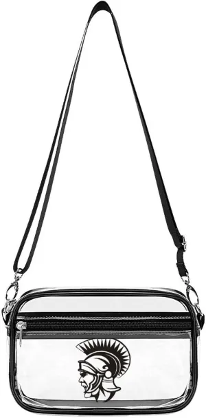 Cartoon Rome Army Fighter Clear Stadium Crossbody Bag Small Shoulder Purse Adjustable Strap Handbag for Women Men