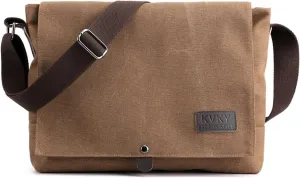 Casual Top Handle Briefcase Messenger Satchel for Work Vintage Men's Shoulder Canvas Tote Handbag Crossbody
