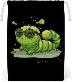 Caterpillar Glasses Insect Bug Drawstring Bag Portable Storage Bags Small Pouch for Sports Travel 12 * 18cm