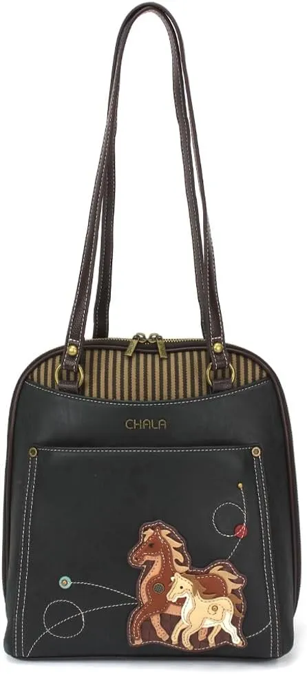 CHALA Convertible Backpack Purse - Women Convertible Shoulder Purse with Adjustable Strap