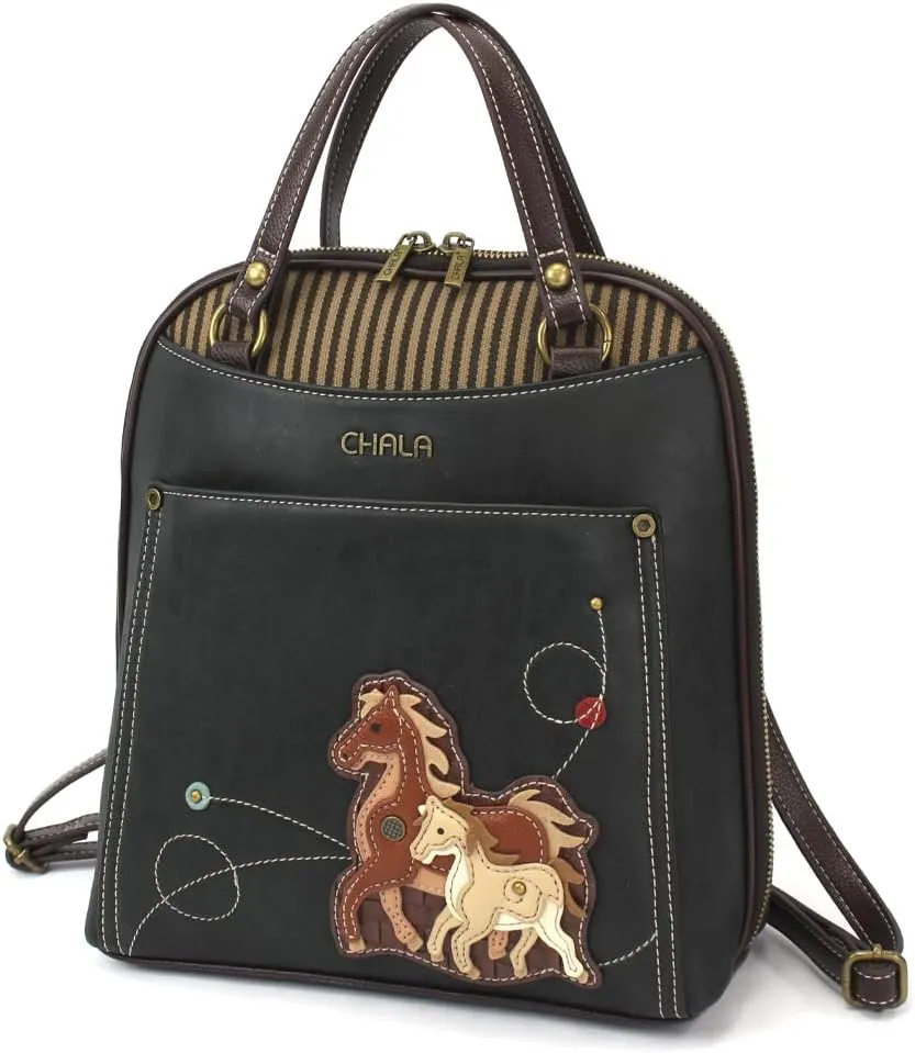 CHALA Convertible Backpack Purse - Women Convertible Shoulder Purse with Adjustable Strap