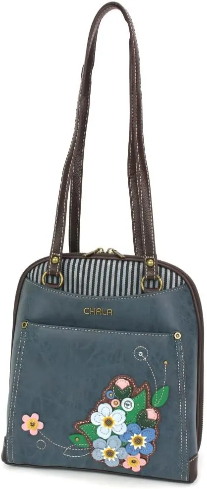 CHALA Convertible Backpack Purse - Women Convertible Shoulder Purse with Adjustable Strap