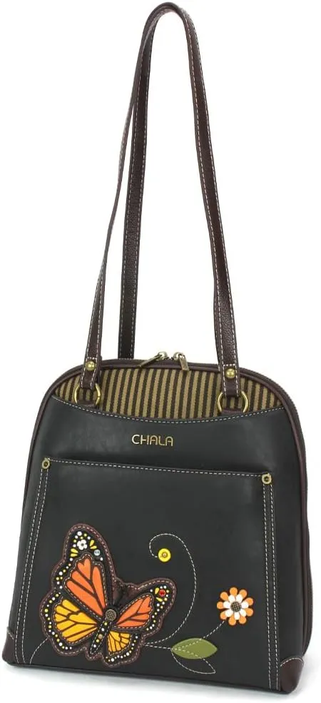 CHALA Convertible Backpack Purse - Women Convertible Shoulder Purse with Adjustable Strap