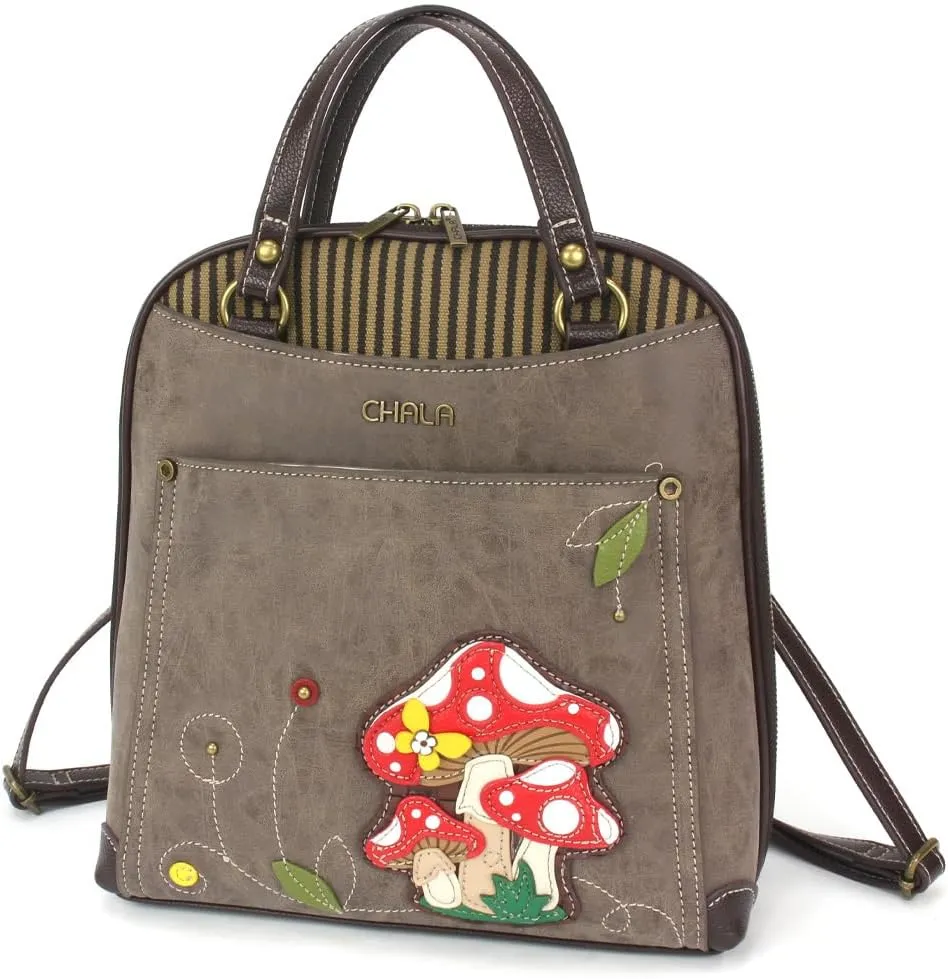 CHALA Convertible Backpack Purse - Women Convertible Shoulder Purse with Adjustable Strap