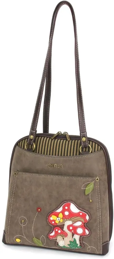 CHALA Convertible Backpack Purse - Women Convertible Shoulder Purse with Adjustable Strap