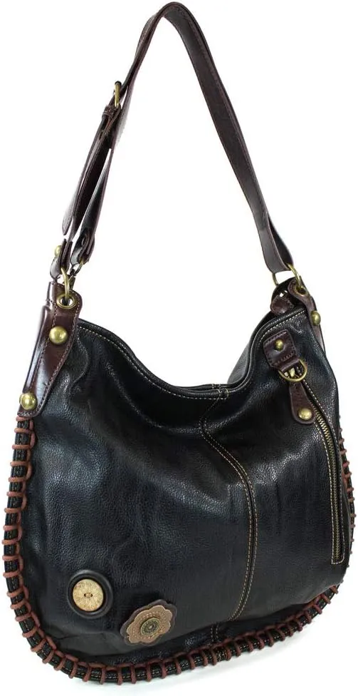 CHALA Convertible Shoulder or Crossbody Large Hobo Handbag with Keyfob -Multicolor