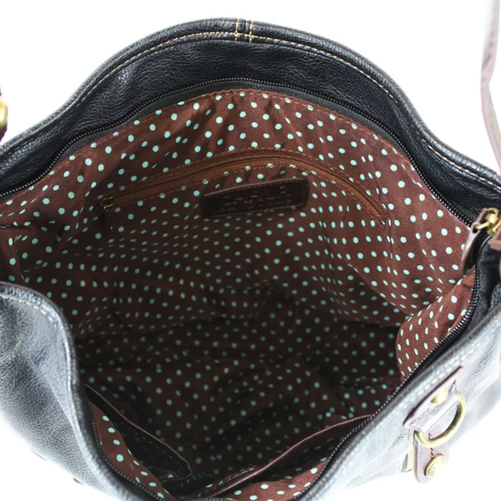 CHALA Convertible Shoulder or Crossbody Large Hobo Handbag with Keyfob -Multicolor