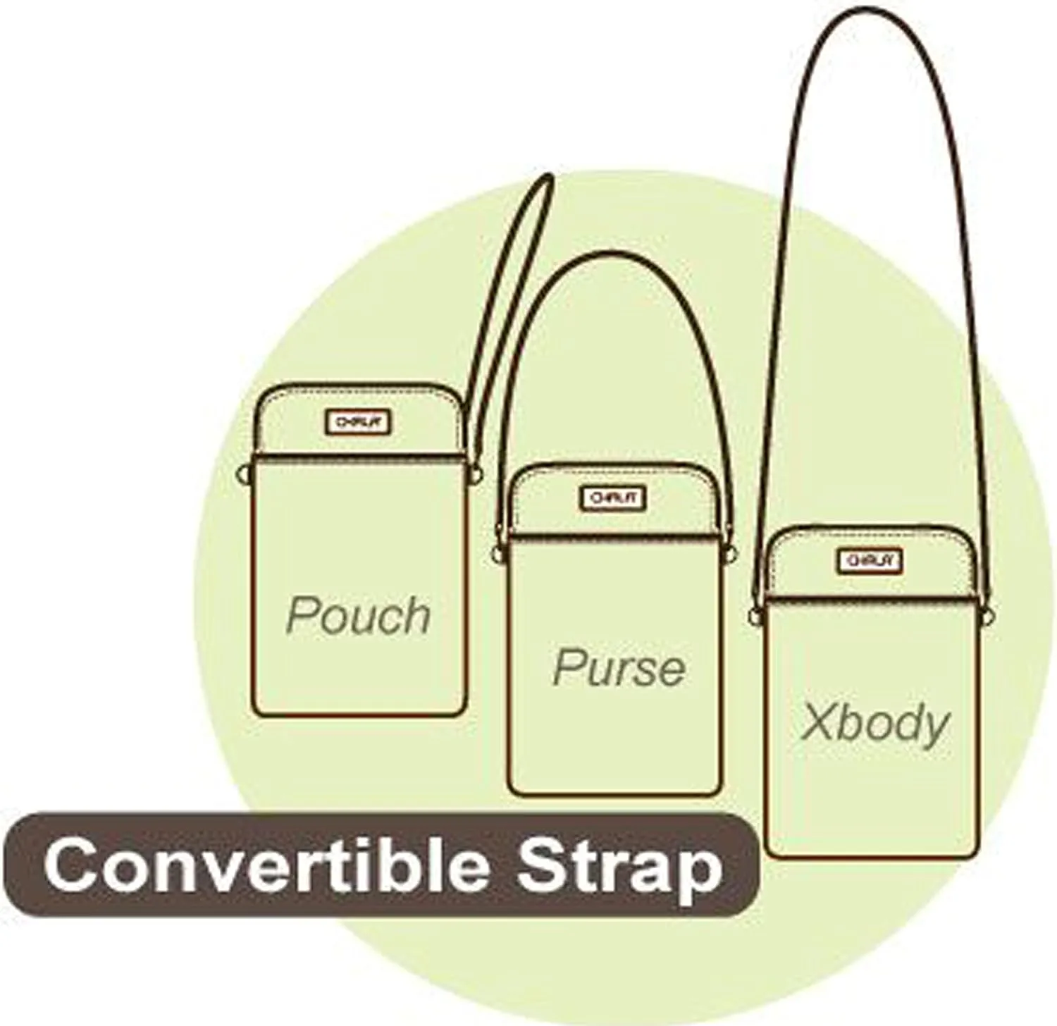 CHALA Crossbody Cell Phone Purse | Women's Multi-Color Wristlet Handbags with Adjustable Strap