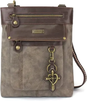 CHALA GEMINI Crossbody Canvas Gift Messenger Bag Stone Grey