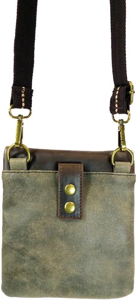 CHALA GEMINI Crossbody Canvas Gift Messenger Bag Stone Grey