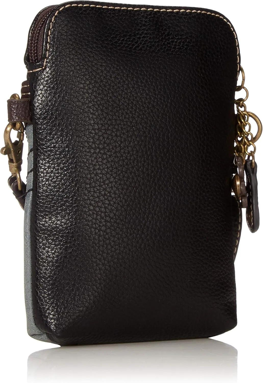 CHALA Group Piano Cellphone Crossbody Handbag - Convertible Strap, Indigo, 5" x 7.5" x 1" (Handbag   Metal Clef Key-fob)