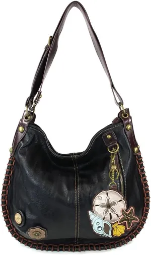 CHALA Handbags Charming Crossbody or Shoulder Convertible Large Chala Purse - BLACK