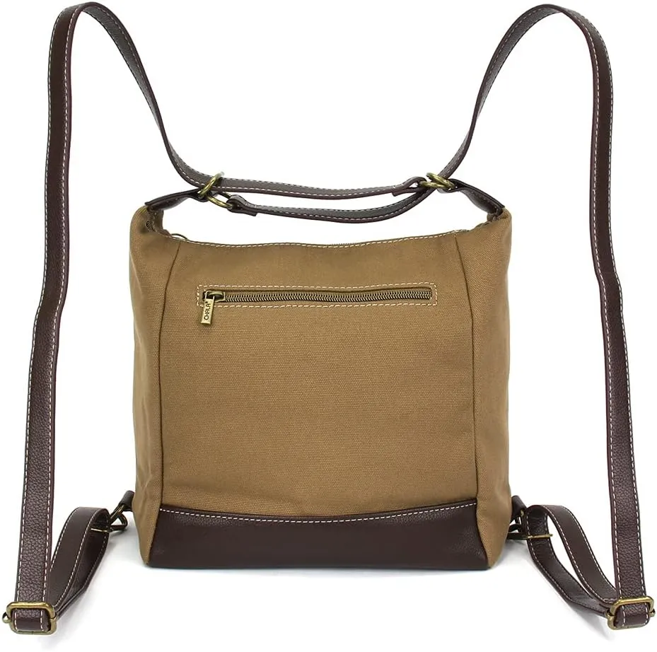 CHALA Retro Convertible Purse - Crossbody, Backpack, and Shoulder Purse - Olive