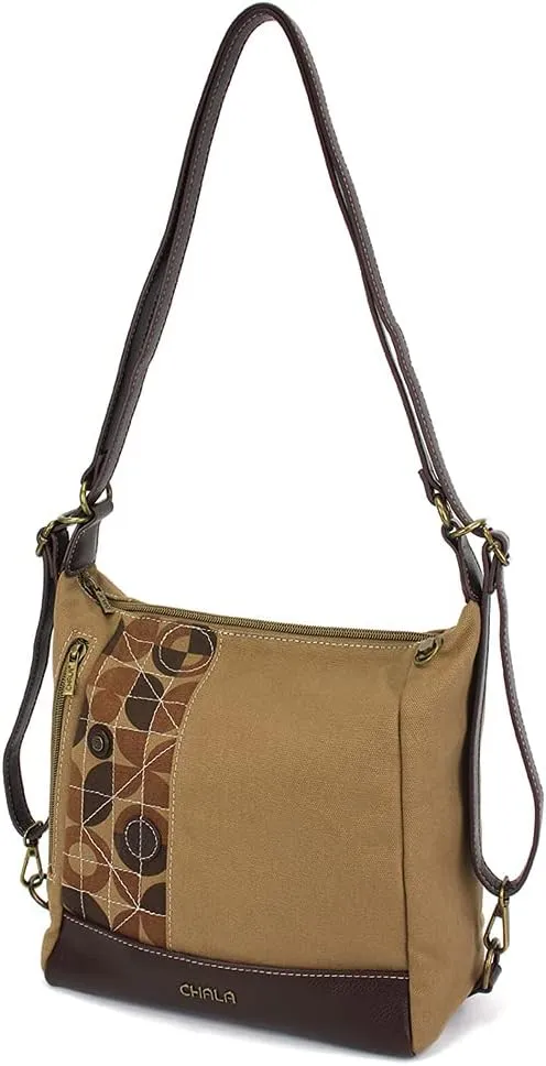 CHALA Retro Convertible Purse - Crossbody, Backpack, and Shoulder Purse - Olive