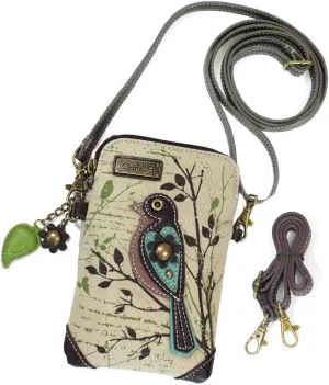 Chala Women's Safari Animal Canvas Crossbody Cell Phone Purse with Adjustable Strap -Sand