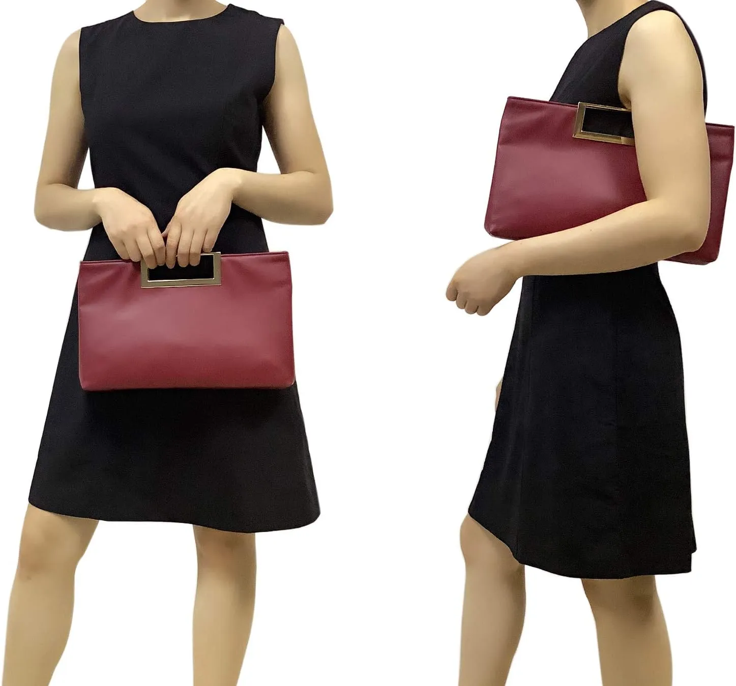 CHARMING TAILOR Fashion PU Leather Handbag Stylish Women Convertible Clutch Purse