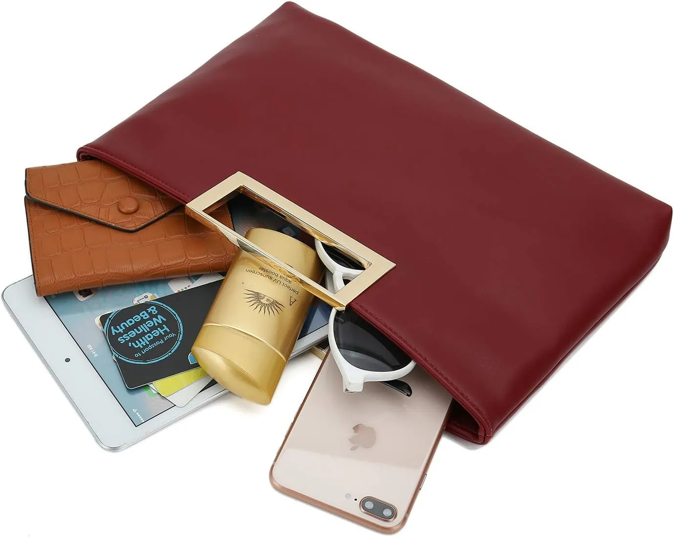 CHARMING TAILOR Fashion PU Leather Handbag Stylish Women Convertible Clutch Purse