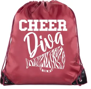 Cheer Bags, Pom Pom and Cheerleader drawstring Backpacks, Cheerleader Team bags