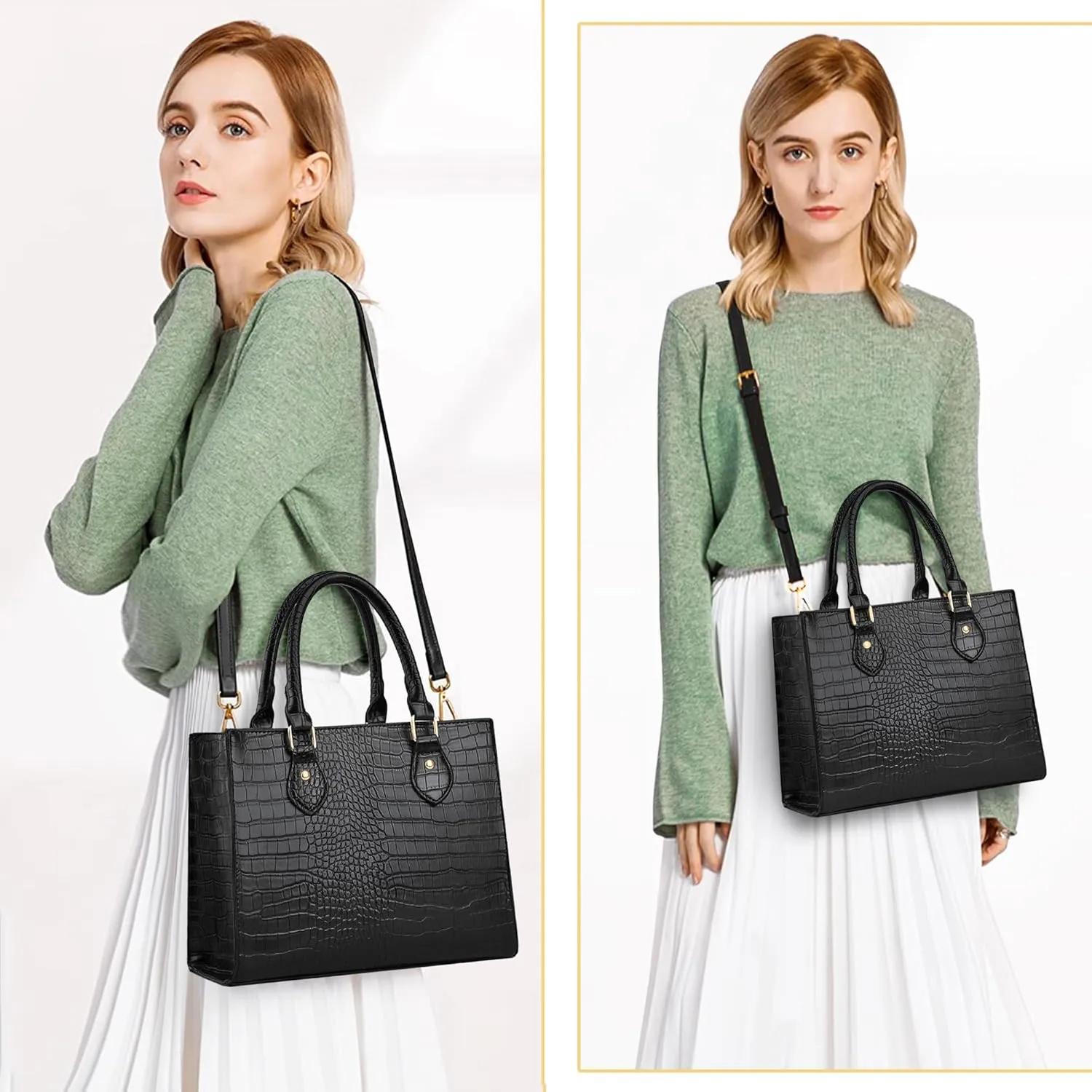 CHICAROUSAL Crossbody Purses and Handbags for Women PU Leather Tote Top Handle Satchel Shoulder Bags