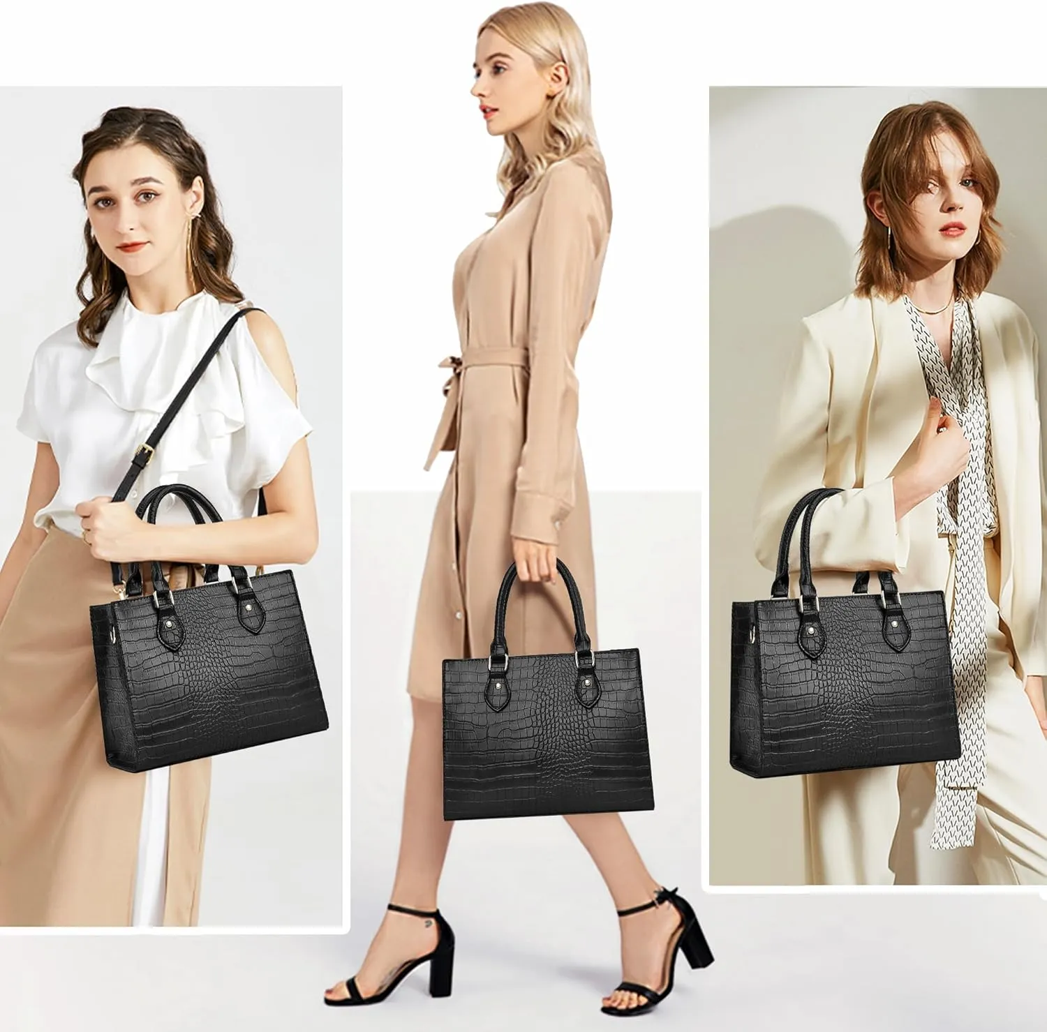 CHICAROUSAL Crossbody Purses and Handbags for Women PU Leather Tote Top Handle Satchel Shoulder Bags