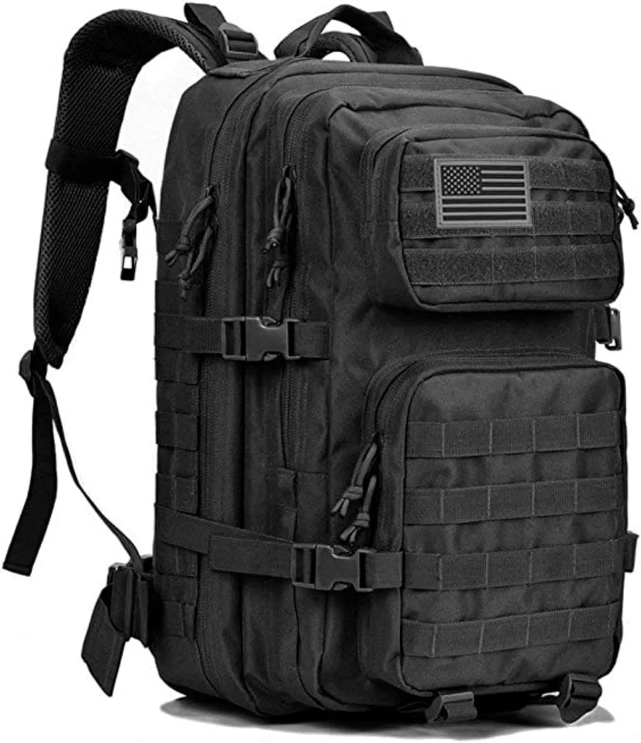 Ciana Large Military Tactical Backpack Bug Out Bag Rucksack for Men Large Capacity Rucksacks Army Outdoor Assault Pack Go Bag for Hunting (Black)