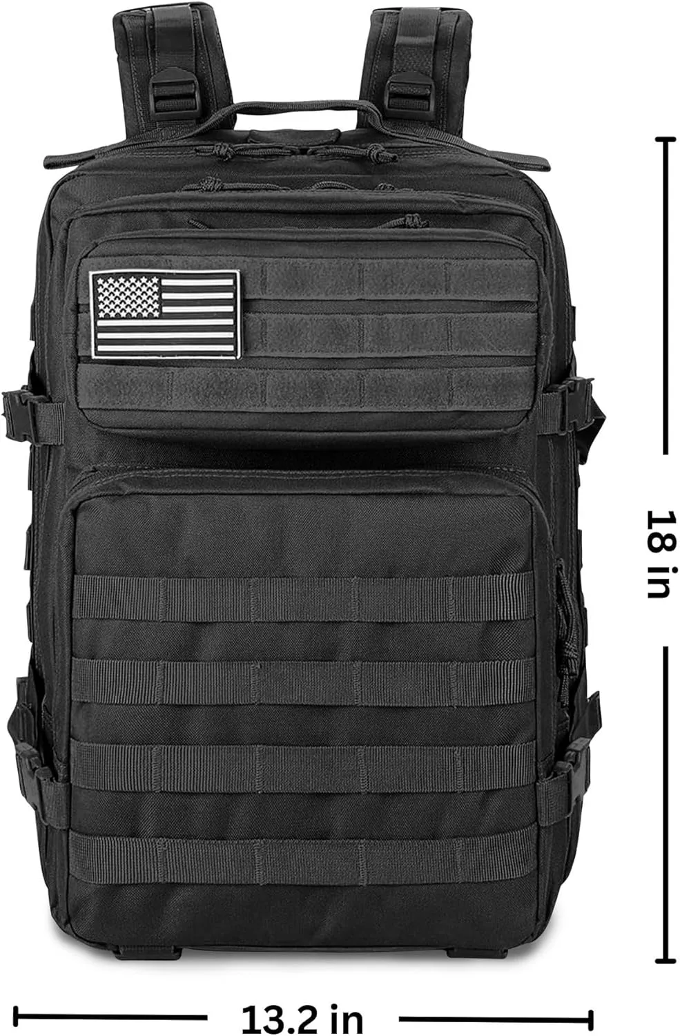 Ciana Large Military Tactical Backpack Bug Out Bag Rucksack for Men Large Capacity Rucksacks Army Outdoor Assault Pack Go Bag for Hunting (Black)