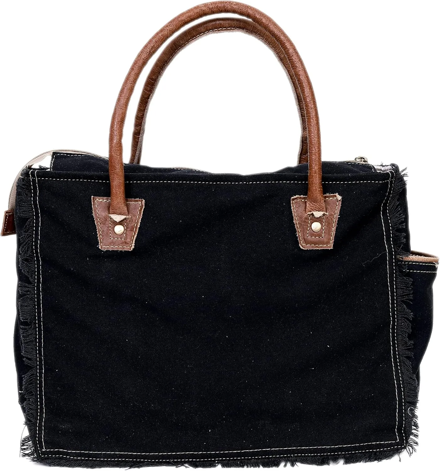 CLA Bags Sel De Mer Upcycled Canvas & Cowhide Tote