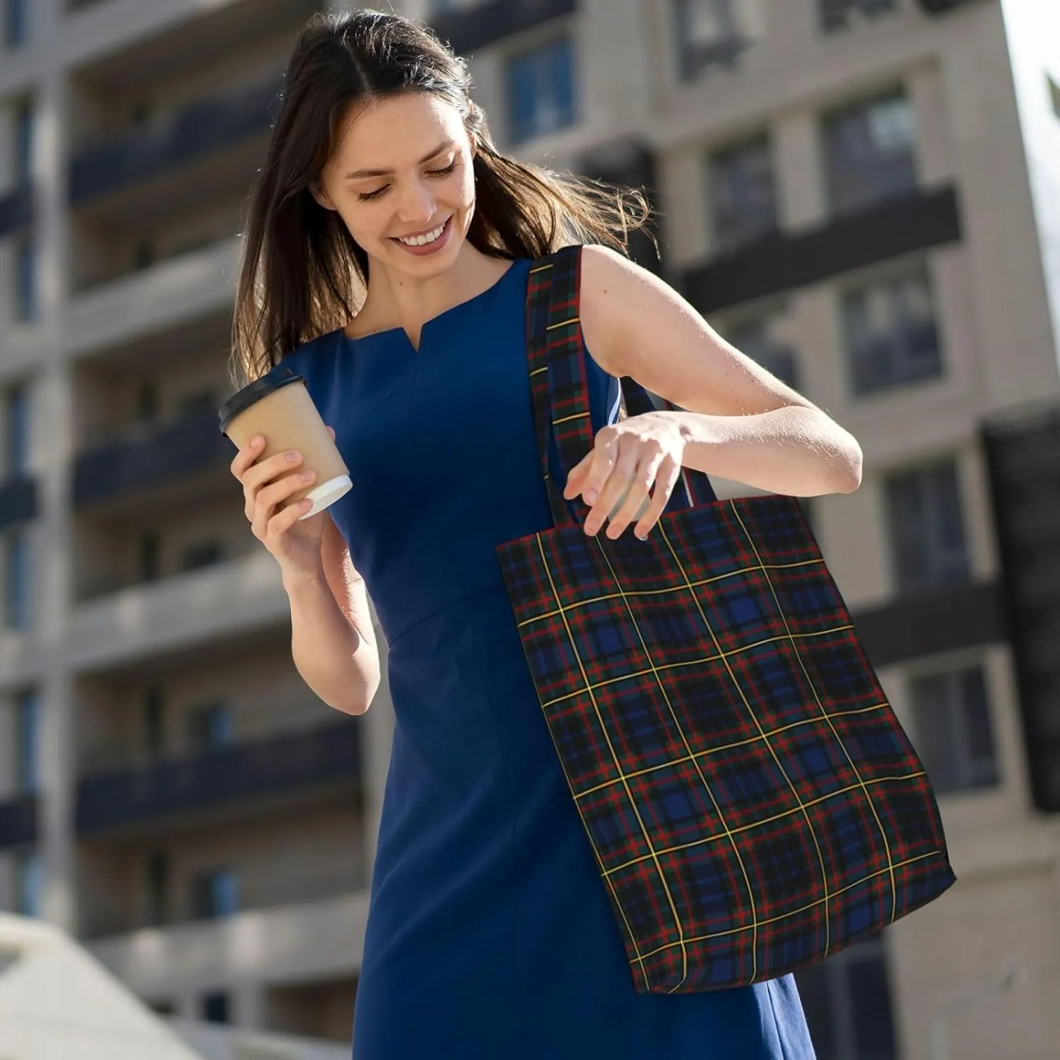 Classic Navy Blue And White Stripes horizontal striped Canvas Totes Bag Shoulder Bags Shopping Crossbody