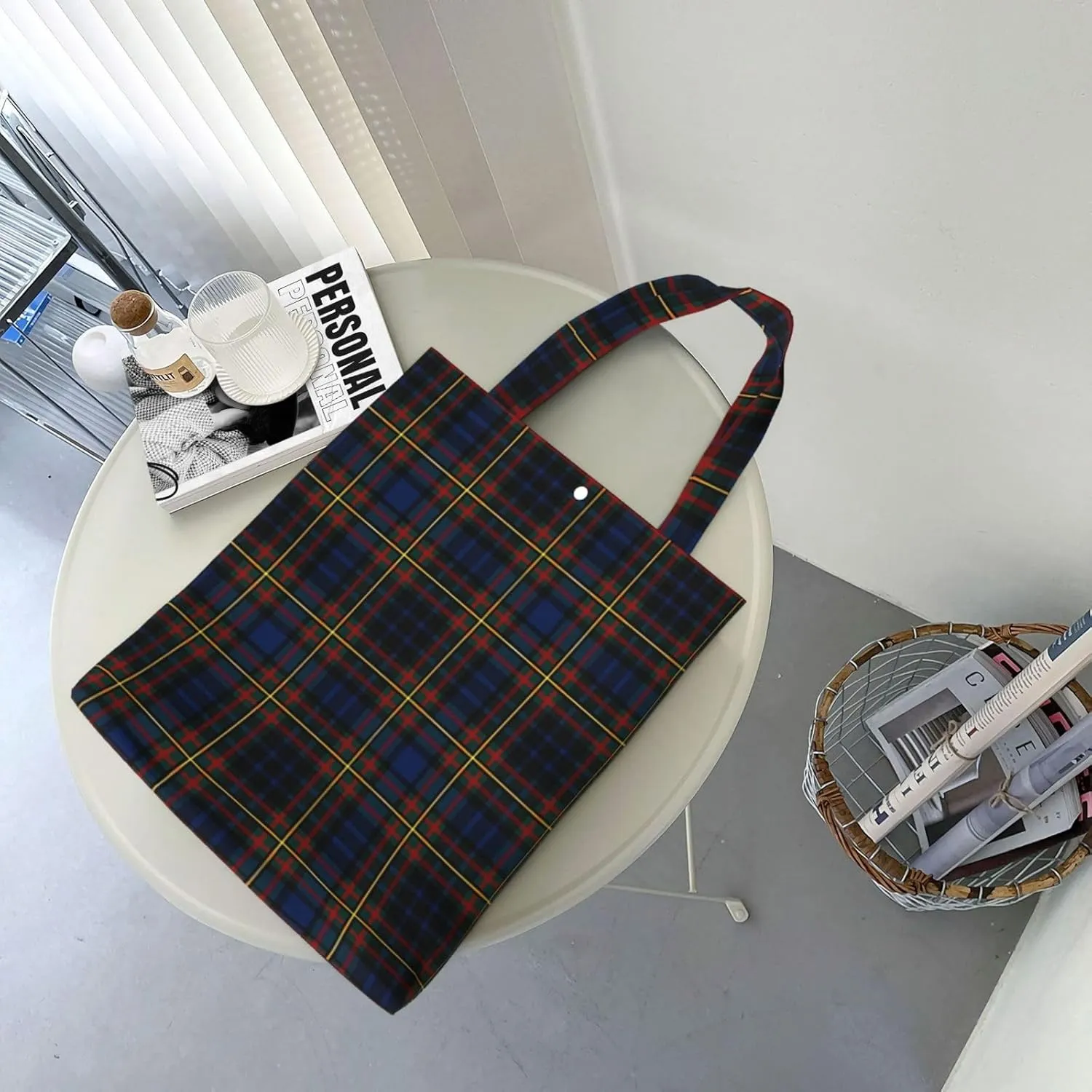 Classic Navy Blue And White Stripes horizontal striped Canvas Totes Bag Shoulder Bags Shopping Crossbody