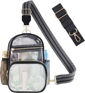 Clear Bag Stadium Approved Events Concerts Sports Outdoors Water Bottle Holder,Clear Purse for Women Men Handbags
