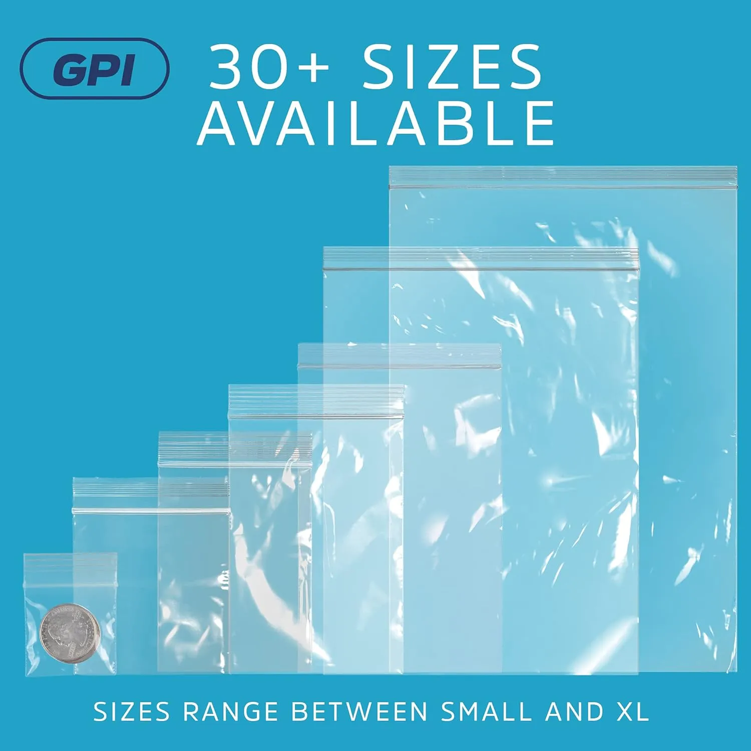 Clear Plastic Reusable Zip Bags - Bulk GPI Case of 1000 2" X 3" 4 Mil Thick Heavy Duty, Strong & Durable Poly Baggies with Resealable Zip Top Lock for Travel, Storage, Packaging & Shipping.