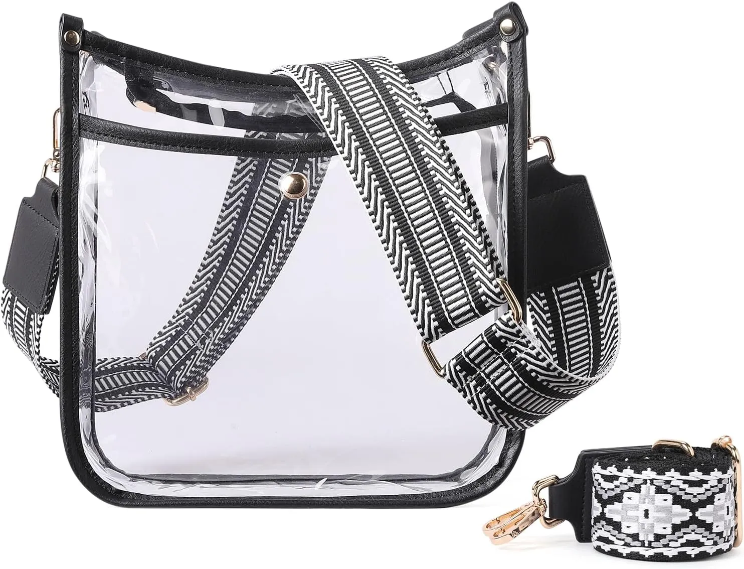 CLUCI Clear Purse,Clear Bag For Stadium Events,Stadium Approved Crossbody Bag Purses for Women with Adjustable Strap