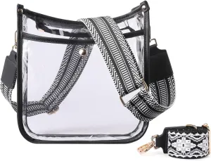 CLUCI Clear Purse,Clear Bag For Stadium Events,Stadium Approved Crossbody Bag Purses for Women with Adjustable Strap