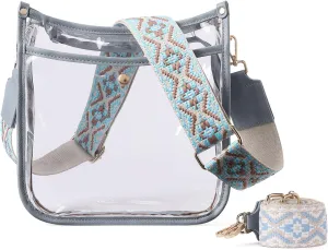 CLUCI Clear Purse,Clear Bag For Stadium Events,Stadium Approved Crossbody Bag Purses for Women with Adjustable Strap